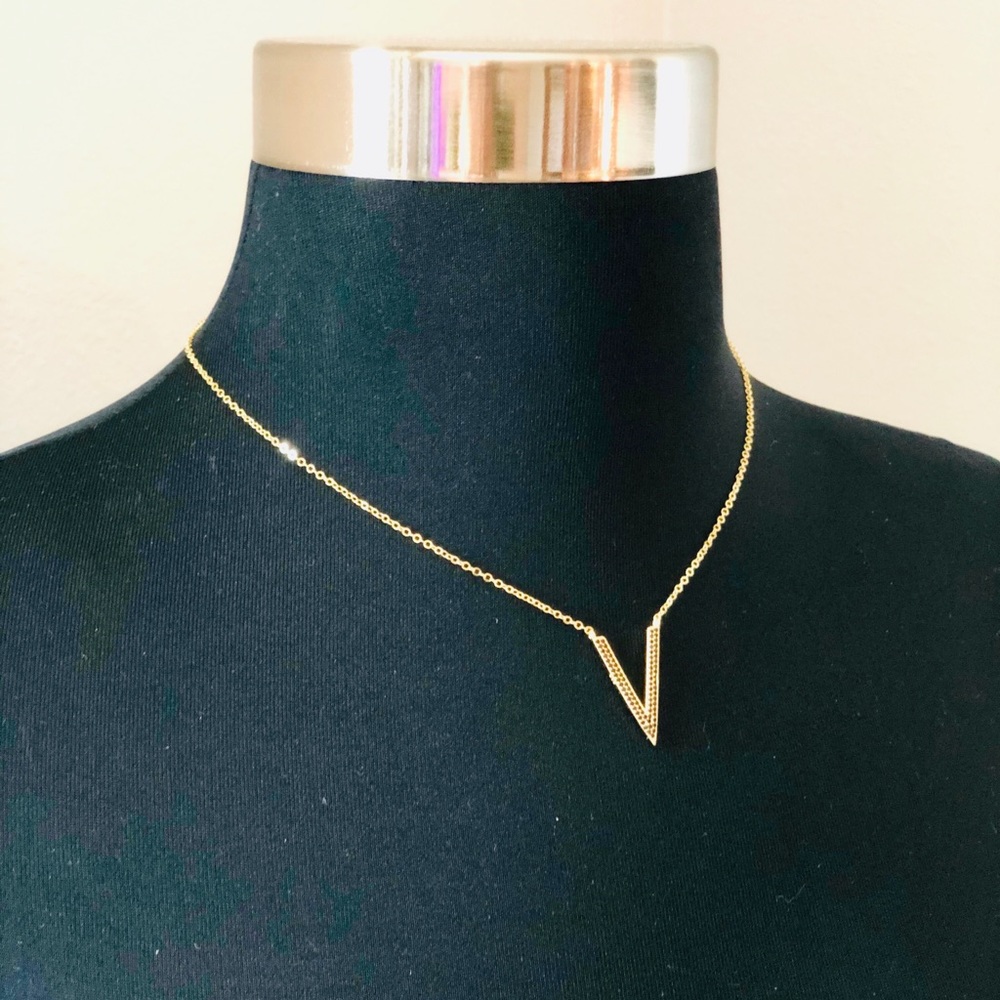 Gold V Necklace